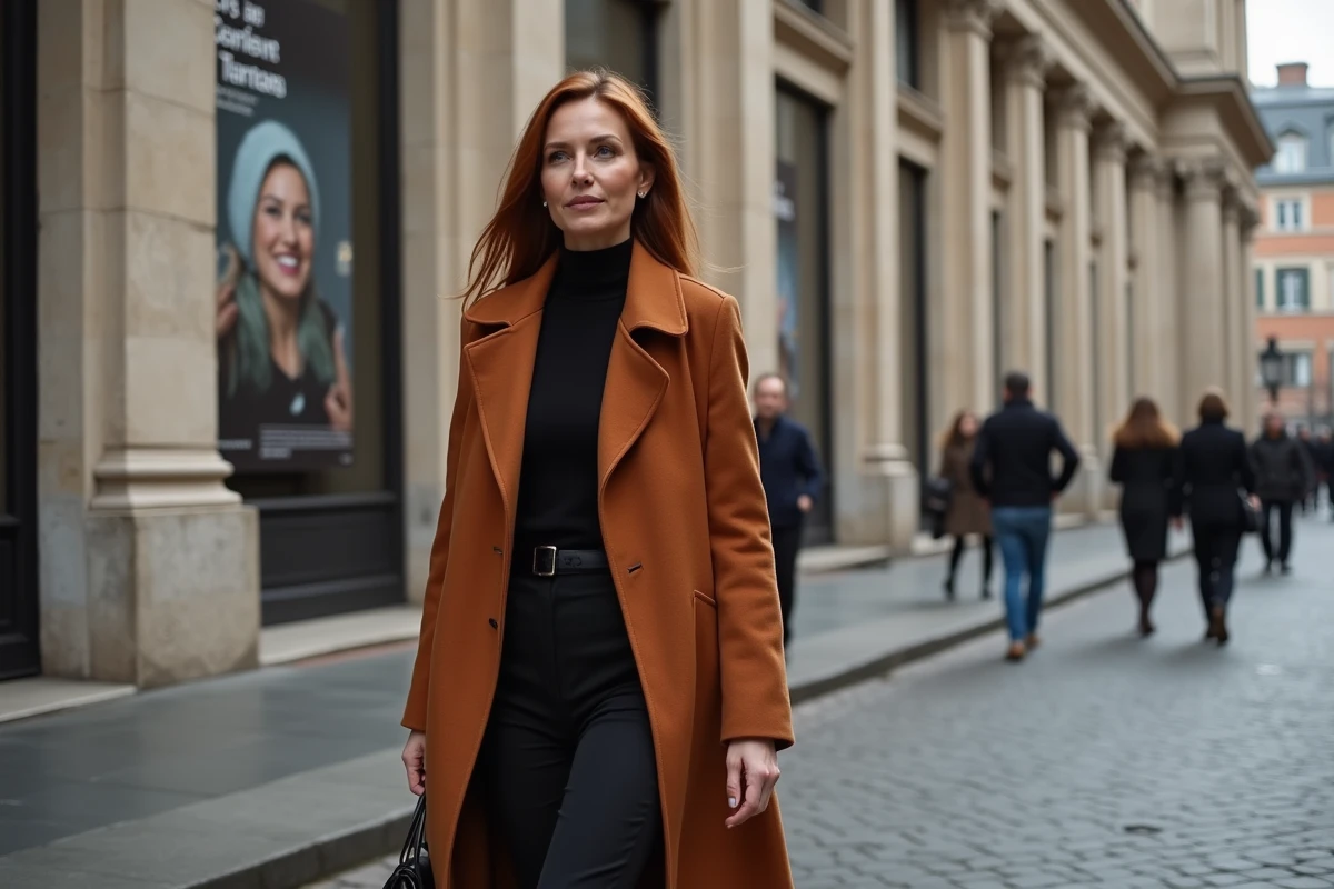 Veronika Thielova devant une institution artistique européenne en plein air